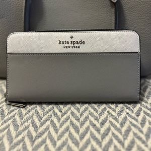 kate spade wallet NWT grey